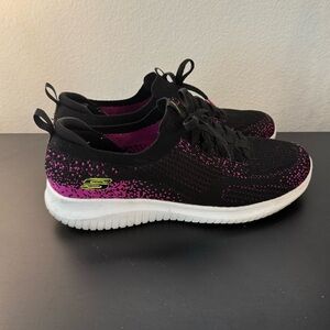 Skechers Women’s Ultra Flex Twighlight Twinkie Black Sneakers Shoes Size‎ 10